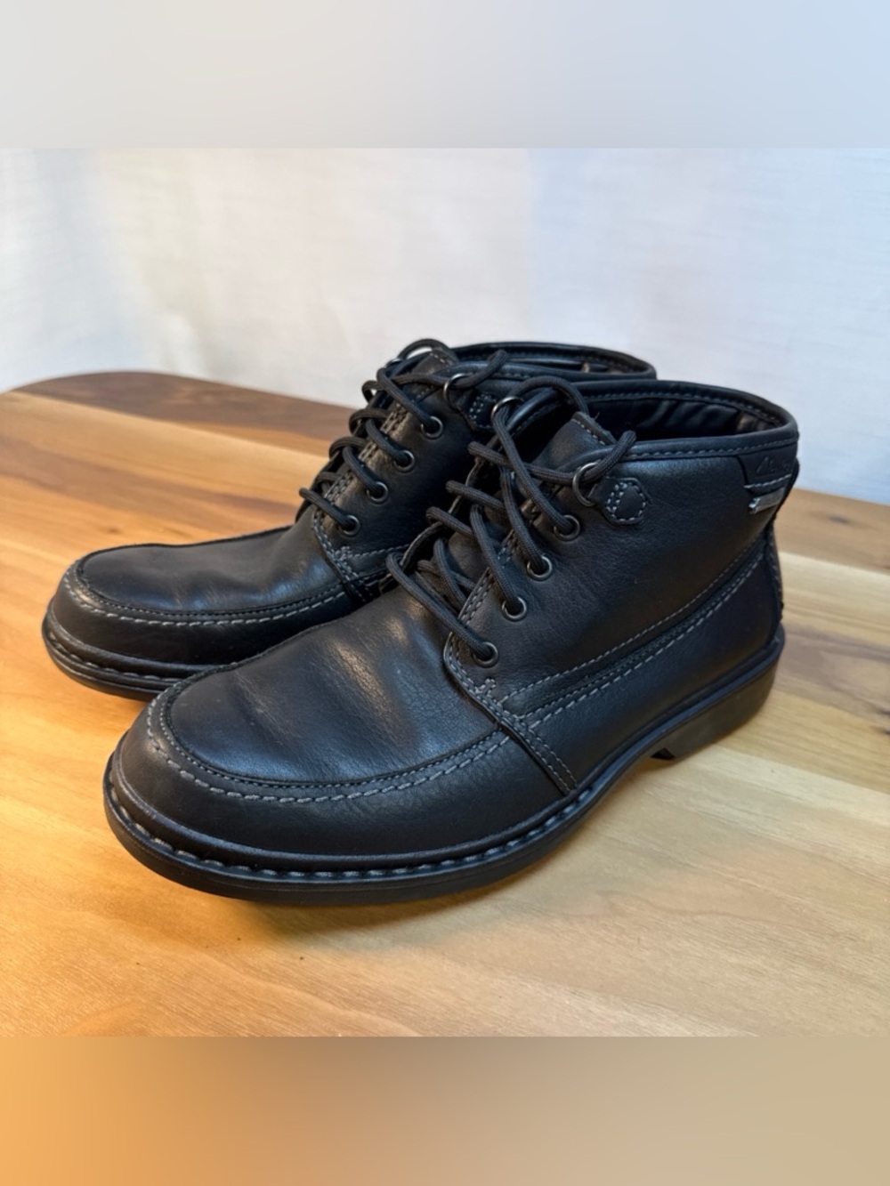 Clarks‎ Boots Men’s Rockie Top GTX Active Air Gore Tex Sz 8.5 M Black Leather